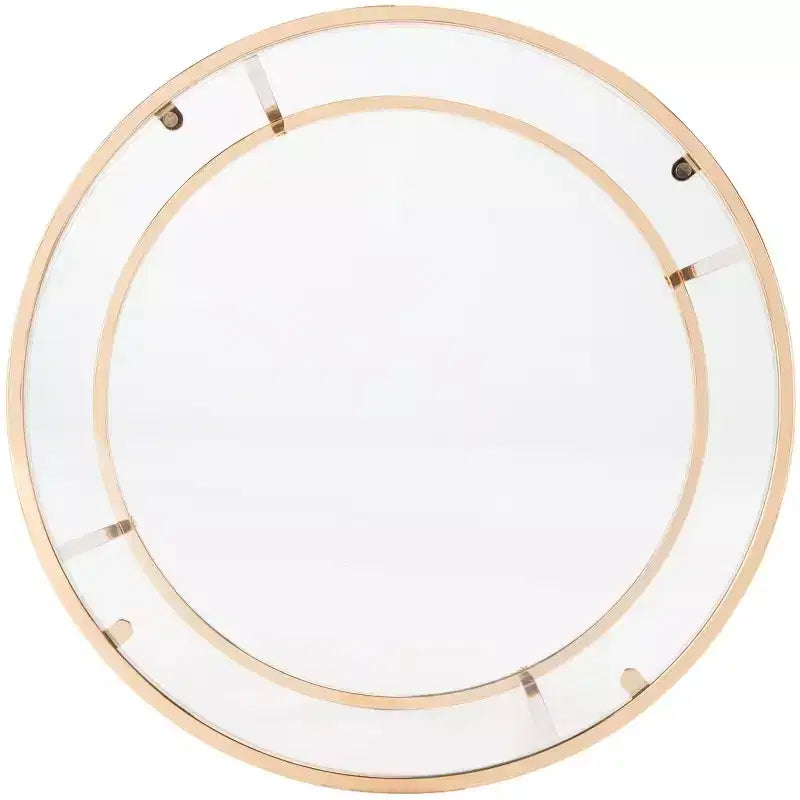 Round Glam Side Table - Polished Gold