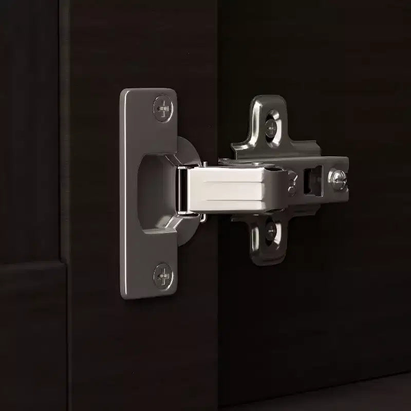 Modern Wardrobe with Mirror, 4-Door Armoire with Drawers