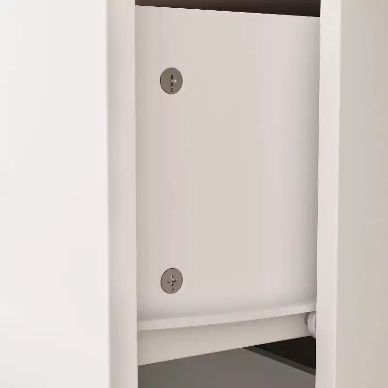 Modern Wardrobe with Mirror, 4-Door Armoire with Drawers