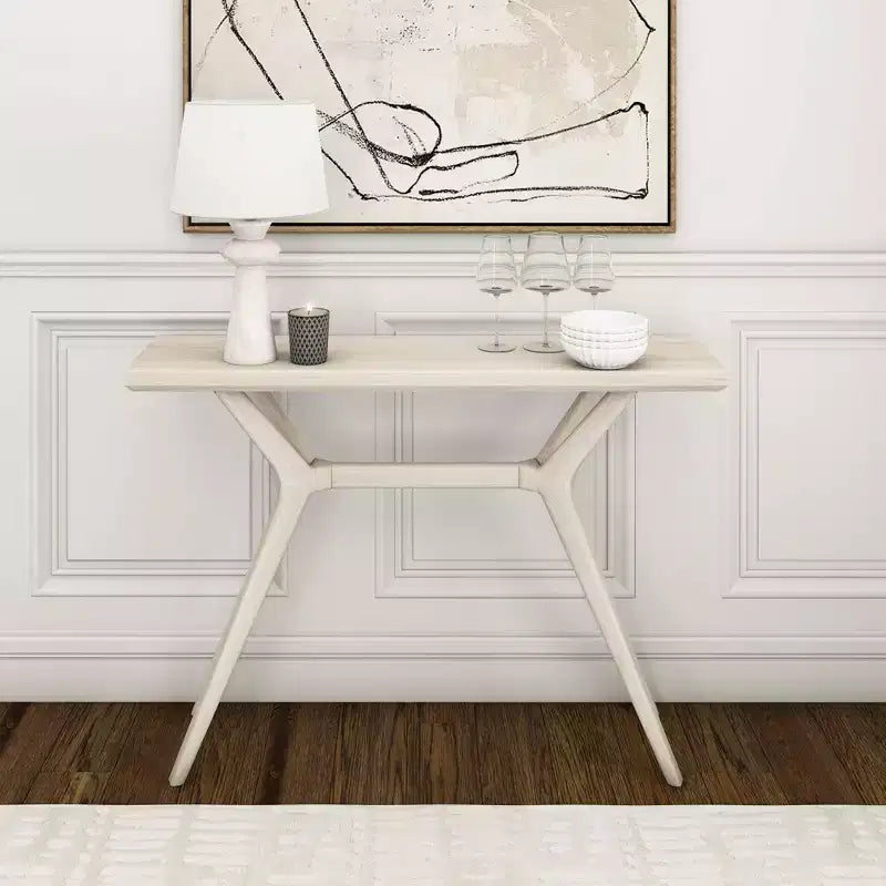 46-Inch Solid Wood Scandinavian Console Table